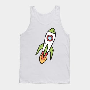 Rocket Cartoon Tank Top